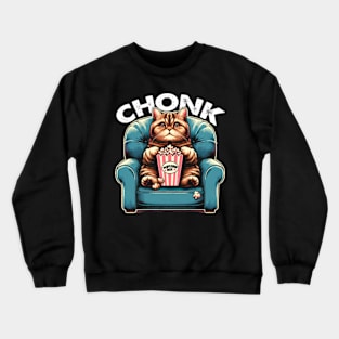 Chonk Rotund Royalty Reverie Regal Fat Cat Portrait Crewneck Sweatshirt